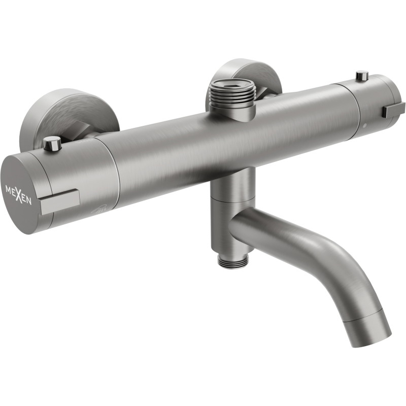 Mexen Kai mitigeur thermostatique bain-douche, gun gray brossé - 77900-66