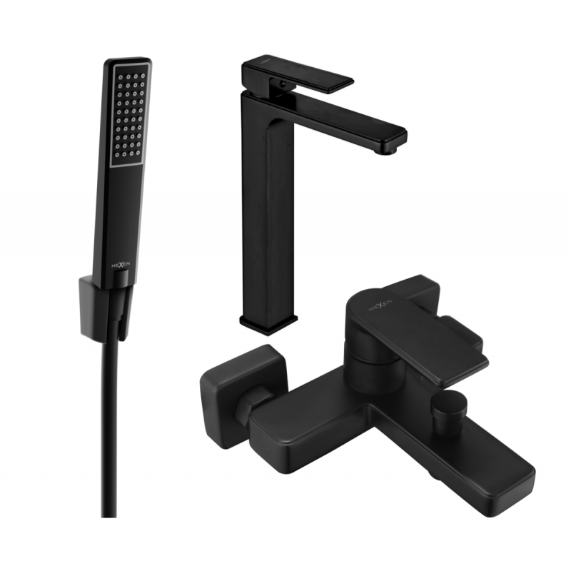 Mexen Mino R72 ensemble de baignoire, noir - 72413R72-70
