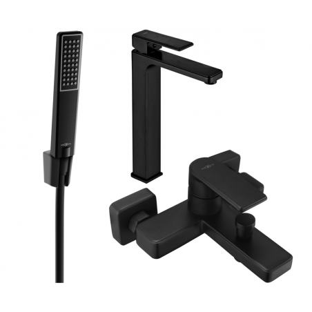 Mexen Mino R72 ensemble de baignoire, noir - 72413R72-70