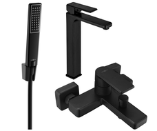 Mexen Mino R72 ensemble de baignoire, noir - 72413R72-70