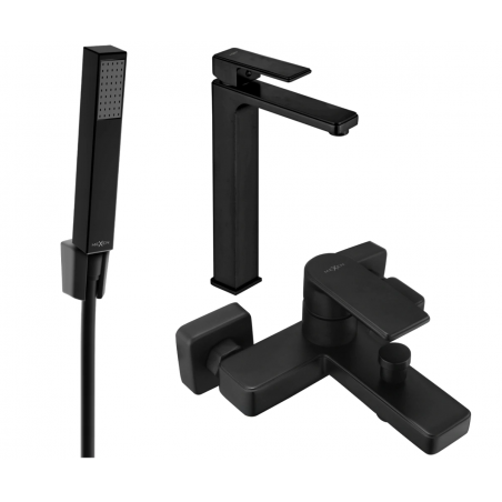 Ensemble de baignoire Mexen Mino R77, noir - 72413R77-70