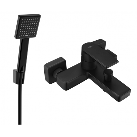 Mexen Mino R45 ensemble baignoire et douche, noir - 7243R45-70