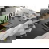 Mexen Enzo évier en granit 1 cuve avec égouttoir et robinet de cuisine Elia, noir - 6506-77-670101-70-B