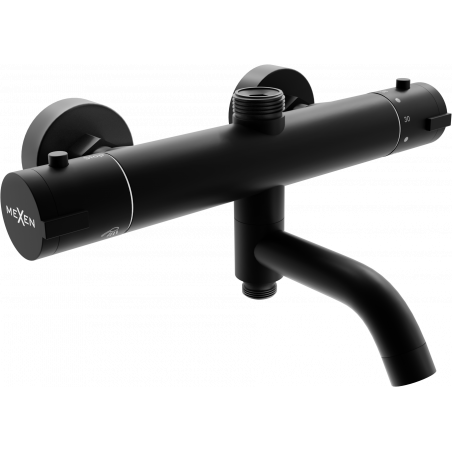 Mexen Kai robinet de baignoire-douche thermostatique, noir - 77900-70