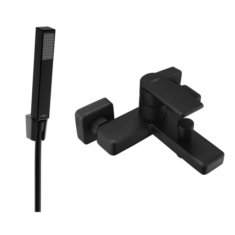 Mexen Mino R77 robinet de baignoire avec ensemble de douche, noir - 7243R77-70