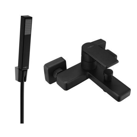 Mexen Mino R77 robinet de baignoire avec ensemble douche, noir - 7243R77-70