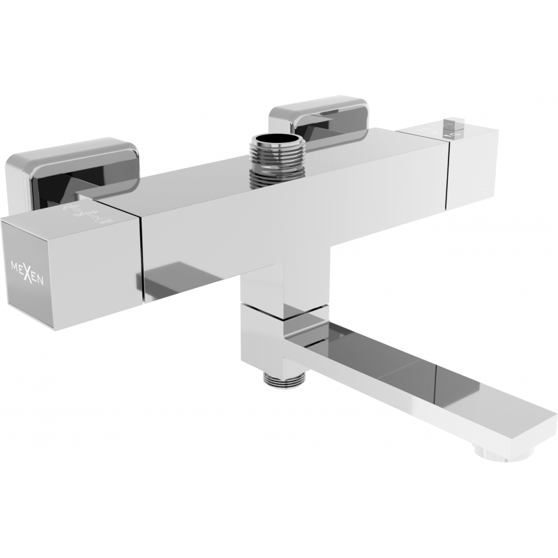 Batterie de bain-douche thermostatique Mexen Cube, chromé - 77910-00