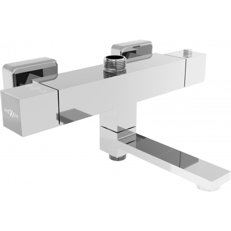 Batterie de baignoire-douche thermostatique Mexen Cube, chrome - 77910-00