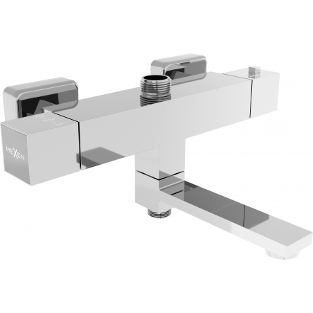 Batterie de bain-douche thermostatique Mexen Cube, chromé - 77910-00