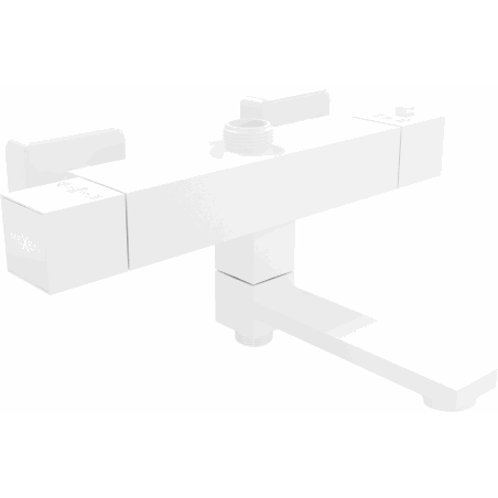 Batterie de douche-baignoire thermostatique Mexen Cube, blanche - 77910-20