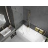 Mexen Vega baignoire rectangulaire 150 x 70 cm avec habillage et paroi 1 volet 60 cm, transparent, or - 550115070X9506000050