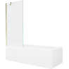 Mexen Vega baignoire rectangulaire 170 x 70 cm avec habillage et pare-douche 1 volet 80 cm, transparent, doré - 550117070X95080?