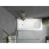 Mexen Vega baignoire rectangulaire 170 x 70 cm avec tablier et paroi 1 volet 90 cm, transparent, doré - 550117070X9509000050