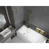 Mexen Vega baignoire rectangulaire 170 x 70 cm avec tablier et paroi 1 volet 90 cm, transparent, doré - 550117070X9509000050