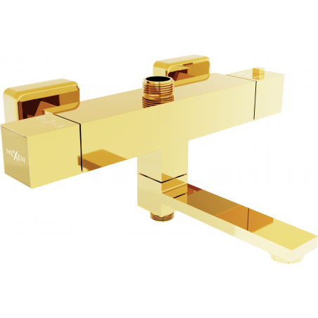 Batterie de bain-douche thermostatique Mexen Cube, or - 77910-50