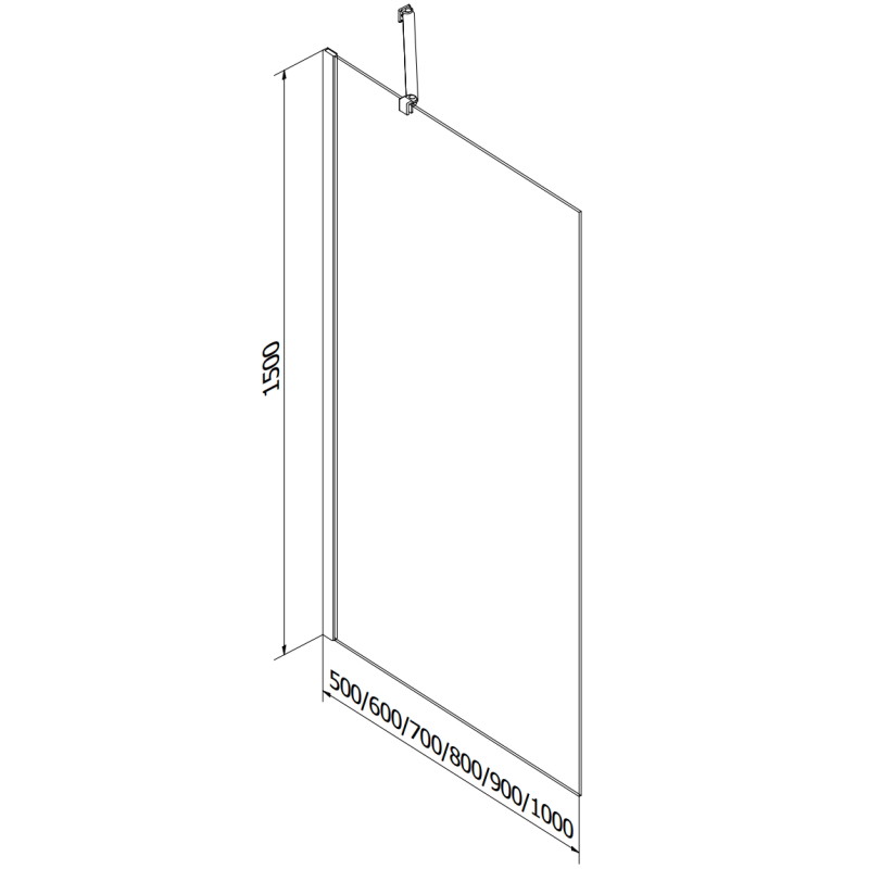 Mexen Vega baignoire rectangulaire 170 x 70 cm avec tablier et paroi 1 volet 90 cm, transparent, doré - 550117070X9509000050