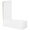 Mexen Vega baignoire rectangulaire 180 x 80 cm avec habillage et paroi 1 battant 90 cm, transparent, doré - 550118080X950900005?