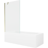 Baignoire rectangulaire Mexen Vega 150 x 70 cm avec revêtement et paroi 1-volet 100 cm, transparent, doré - 550115070X951000005?