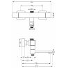 Batterie bain-douche thermostatique Mexen Cube, or rose - 77910-60