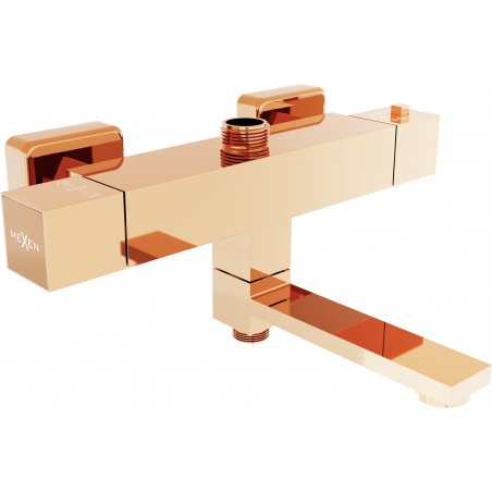 Batterie bain-douche thermostatique Mexen Cube, or rose - 77910-60