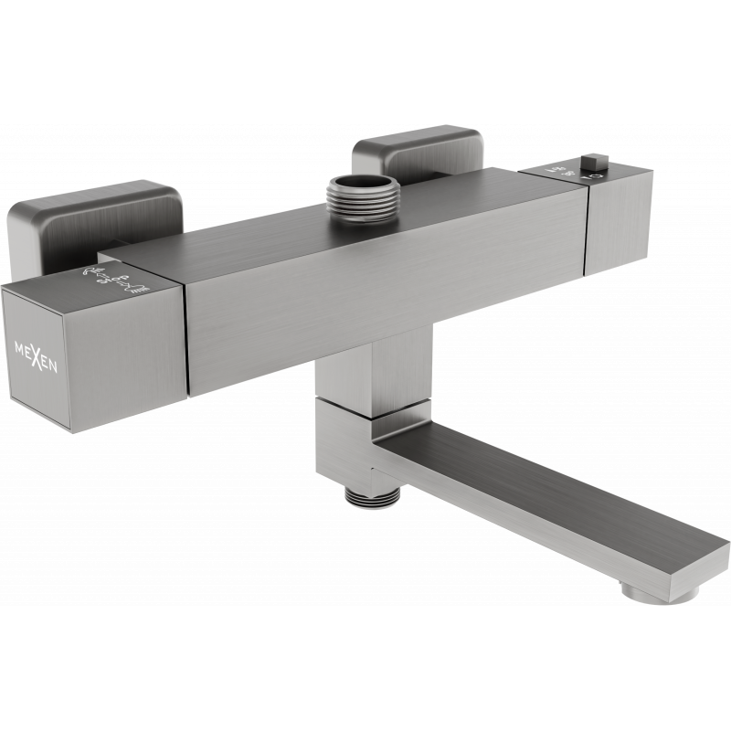 Mexen Cube robinet de baignoire-douche thermostatique, graphite - 77910-66