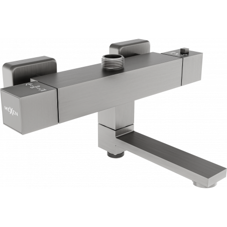 Mexen Cube mitigeur thermostatique bain-douche, gris canon brossé - 77910-66