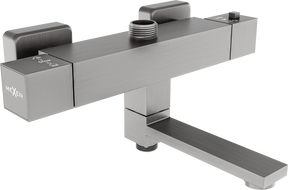 Mexen Cube mitigeur thermostatique bain-douche, gris canon brossé - 77910-66