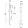 Mexen Alexa DQ40 ensemble de bain, chrome - 71203DQ40-00
