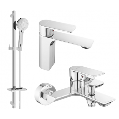 Mexen Alexa DQ40 ensemble de bain, chrome - 71203DQ40-00