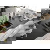 Mexen Carlos évier en granit à 1,5 cuve avec robinet mélangeur Elia, Noir/ Argent métallique - 6518-73-670101-00