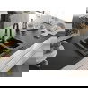 Mexen Carlos évier en granit à 1,5 cuve avec robinet mélangeur Elia, Noir/ Argent métallique - 6518-73-670101-70-B