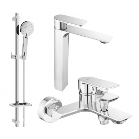 Mexen Alexa DQ40 ensemble de bain, chrome - 71213DQ40-00