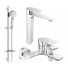 Mexen Alexa DQ40 ensemble de bain, chrome - 71213DQ40-00