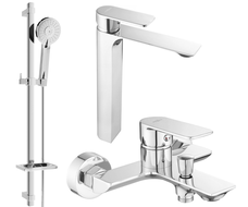 Mexen Alexa DQ40 ensemble de bain, chrome - 71213DQ40-00