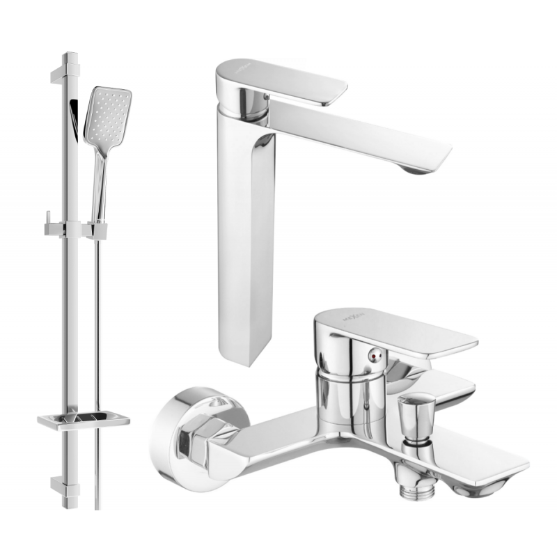Mexen Alexa DQ62 ensemble de bain, chrome - 71213DQ62-00