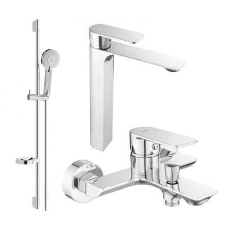 Mexen Alexa DS40 ensemble de bain, chrome - 71213DS40-00