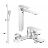 Mexen Alexa DQ62 ensemble de bain, chrome - 71213DS62-00