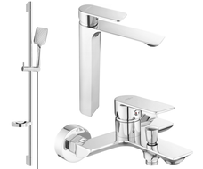 Mexen Alexa DQ62 ensemble de bain, chrome - 71213DS62-00