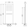 Mexen Waterfall douche pluie slim 50 x 22 cm, dorée - 79190-50