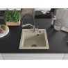 Mexen Vito évier en granit 1 bac avec mitigeur de cuisine Duo, beige - 6503-69-671701-07-B