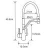 Mexen Vito évier en granit 1 bac avec robinet cuisine Duo, beige - 6503-69-671701-57-G