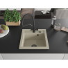 Mexen Vito évier en granit 1 bac avec robinet de cuisine Duo, beige - 6503-69-671701-70-B