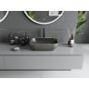 Mexen Rita lavabo à poser 45 x 32 cm, noir mat/motif doré en grille - 21084579