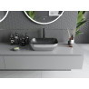 Mexen Rita lavabo sur plan 45 x 32 cm, noir mat/motif écaille argent - 21084572