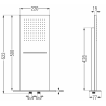 Mexen Cascade douchette extra-plate 50 x 22 cm, graphite - 79190-66