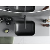 Mexen Rita lavabo sur plan 45 x 32 cm, noir mat/motif lignes argenté - 21084573