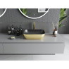 Mexen Rita lavabo à poser 45 x 32 cm, noir mat/motif doré lignes - 21084577