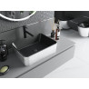 Mexen Catia lavabo à poser 48 x 37 cm, noir mat/motif lignes argenté - 21314873