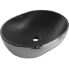 Mexen Viki lavabo à poser 48 x 35 cm, noir mat/motif écailles argent - 21054872