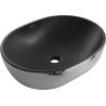 Mexen Viki lavabo de comptoir 48 x 35 cm, Noir mat/Argent motif écaille - 21054872